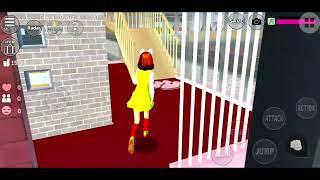 The beautiful pink house with code props Id in Sakura School Simulator