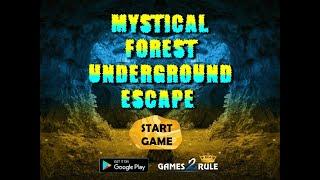 mystical forest underground escape video walkthrough