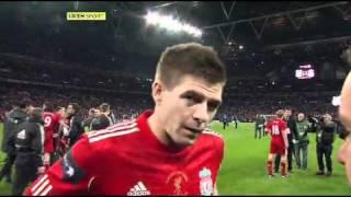 Steven Gerrard has mixed emotions despite Carling Cup win 26/02/12