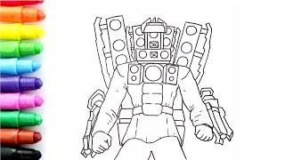 How to Draw TITAN SPEAKERMAN UPGRADED