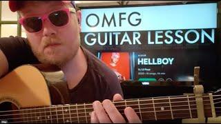 How To Play OMFG Lil Peep // easy guitar tutorial beginner lesson easy chords