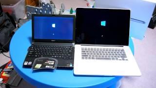 Windows 8 - Bootup Old Sony tt-51JB VS Macbook Pro Retina (SSD)