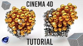 Cinema 4D Tutorial Beginner | C4D R25 Beginners - MoGraph Animation