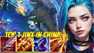 TOP 1 JINX IN CHINA WILD RIFT - THE STRONEST JINX BUILD!!