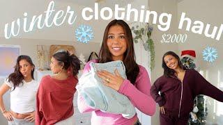 HUGE $2000 WINTER TRY ON CLOTHING HAUL (Princess Polly, Urban Outfitters, Free People, & more)