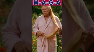 "Golden Strands of Power: Trump’s Glamorous Day-in-the-Life" - AI Meme