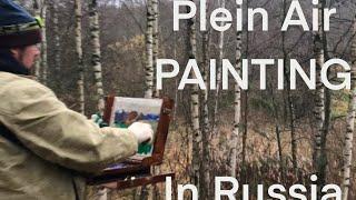 Plein Air paintingin Russia. Demo in English. Artist; Michael Anfinogenov