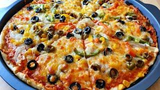 Italian pizza At home የፒዛ አዘገጃጀት