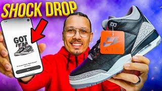 SHOCK DROP Air Jordan 3 Black Cement 2024