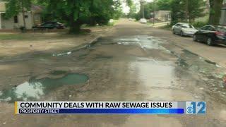 Community deals with raw sewage