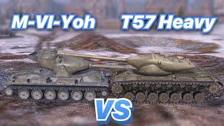 НА ЗАБИВ#59 | Американские БАРАБАНЩИКИ | M-VI-Yoh против T57 Heavy | WoT Blitz | Zlobina Liza