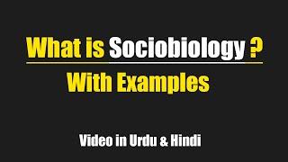 What is Sociobiology with easy examples? Urdu / Hindi