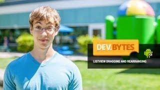 DevBytes: ListView Cell Dragging and Rearranging