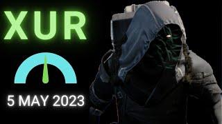 Where is XUR Today Destiny 1 D1 XUR Location and Official Inventory and Loot 5 May 2023, 5/5/2023
