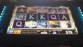 White Leon slot machine bonus rounds at Empire City casino