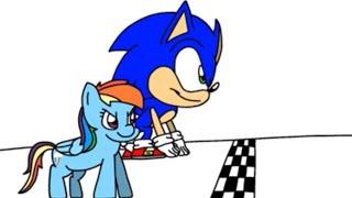 Sonic VS Rainbow Dash |The Race| - (Sonic the Hedgehog / My Little Pony Animation)