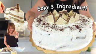 SOLO 3 INGREDIENTI tutto a freddo TORTA SEMIFREDDO ALLA PANNA