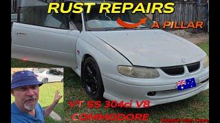 FIXING RUST! V8 VT Commodore With Air Tools & welding #rust#commodores#stoprust#treatrust#rustrepair