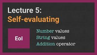 Essentials of Interpretation. Lecture [5/18] Self-evaluating expressions