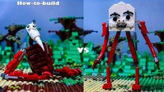 LEGO God of Roadkill vs Milkwalker Ambassador TUTORIAL How to Build / TREVOR HENDERSON / stop motion