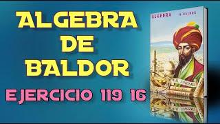 Algebra de Baldor Desde Cero   Ejercicio 119 - 16