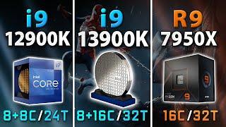 i9-13900K vs 12900K vs Ryzen 9 7950X // Test in 9 Games