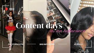 Content Days as an INFLUENCER: creating IG reels + photoshoots + wig promos etc | Wiggins Hair