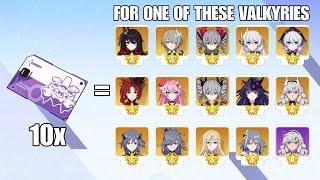 10x DORM GACHA for one of these Valkyries ( Honkai Impact 3 )