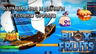 ФАРМ ЛВЛ И ДЕНЕГ В 1 МОРЕ В БЛОКС ФРУИТС!В РОБЛОКС И УКРАЛ КОРАБЕЛЬ! ROBLOX ! BLOX FRUIT 