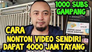 CARA MENDAPATKAN 1000 SUBSCIBER DAN 4000 JAM TAYANG. LANGSUNG PRAKTEK