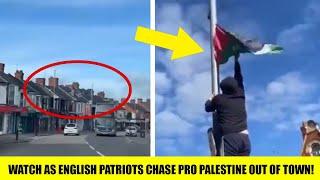 English Patriots Enter Islamist Dominated Town And Replace All Flags With English Ones!