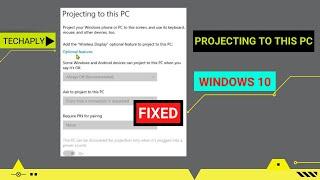 Laptop Projecting to This PC Problem Fixed