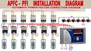 PFI Panel Board Wiring Diagram | Power Factor improvement diagram | PFI Circuit Diagram | APFC Fig