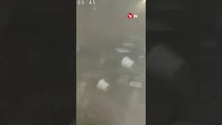 CCTV shows intensity of storm which capsized superyacht off Italy coast #shorts