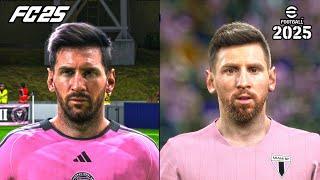 EA Sports FC 25 vs eFootball 2025 • Comparison LIONEL MESSI