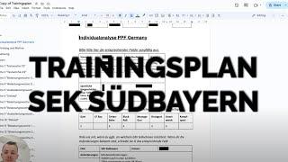 Analyse Trainingsplan SEK Südbayern (PPF Germany Coaching)