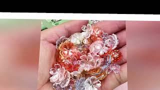 100Pcs/bag 15mm Acrylic DIY Galsang Flower Loose Beads Earrings For Jewelry Making Necklace Bracelet