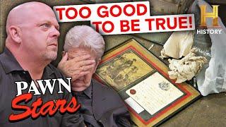 Pawn Stars: FAKE Famous Signatures Shock the Pawn Stars