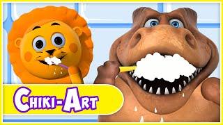 Squishy Morning Routine | Squishy The Dinosaur | Fun Learning Videos for Children | Chiki Art