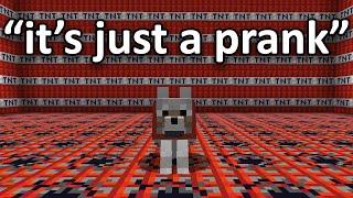 Minecraft but PRANKING goes TOO FAR