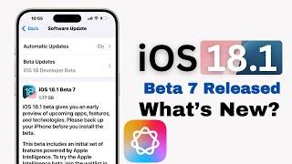 iOS 18.1 Beta 7 Released - What’s New? in Hindi