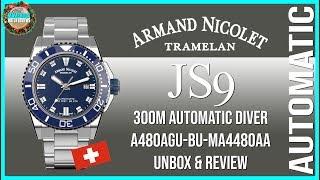 Stunning Blue Beauty! | Armand Nicolet JS9 300m Automatic Diver A480AGU-BU-MA4480AA Unbox & Review