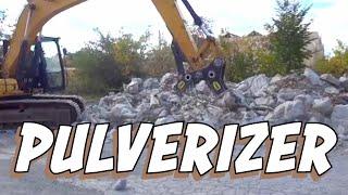 Mechanical Pulverizer in Action | Concrete Excavator Attachment #excavatorattachments #excavators