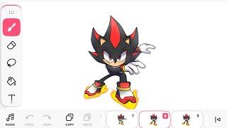 FlipaClip – Shadow the hedgehog running animation (timelapse)