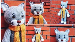  Crochet cat Вязаный кот #вязаниедлявас Оригинальный котик крючком