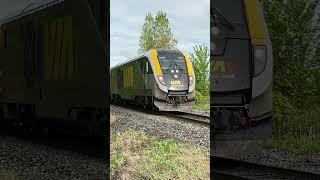Via Rail flying by #viarail #canadianrailway #canadiantrain #railfan #railtrack