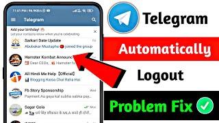 Fix Telegram Account Automatically Logout Problem 2024 | Telegram logout problem