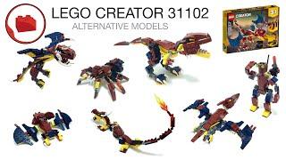 Lego MOC Alternative Build Animation Review Part 2 - Lego Creator 31102 3in1 Fire Dragon