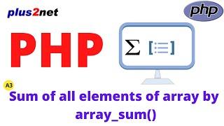 Sum of elements of PHP array by using array_sum() and getting average value