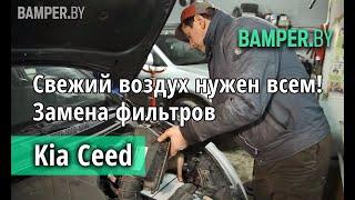 Замена воздушного и салонного фильтра в Kia Ceed